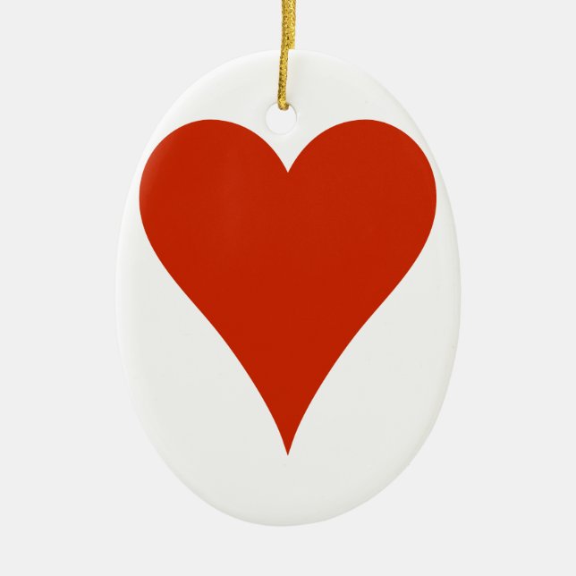Plain Heart Ceramic Tree Decoration (Front)