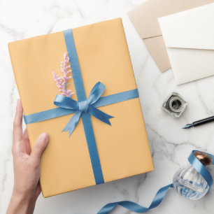 Plain Honey Topaz Peach Colour Shade Tone Wrapping Paper