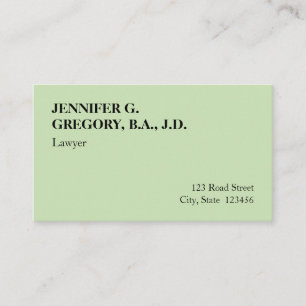 Plain, Humble, and Minimal Business Card