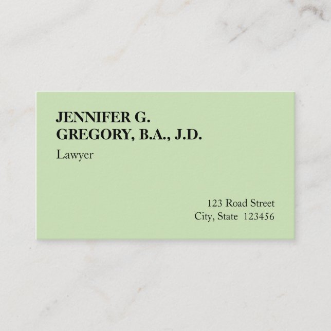 Plain, Humble, and Minimal Business Card (Front)