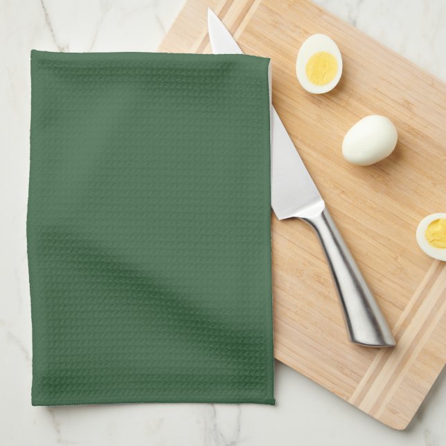 Plain Hunter Green Tea Towel (Quarter Fold)