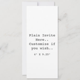 Plain Invite.. Invitation