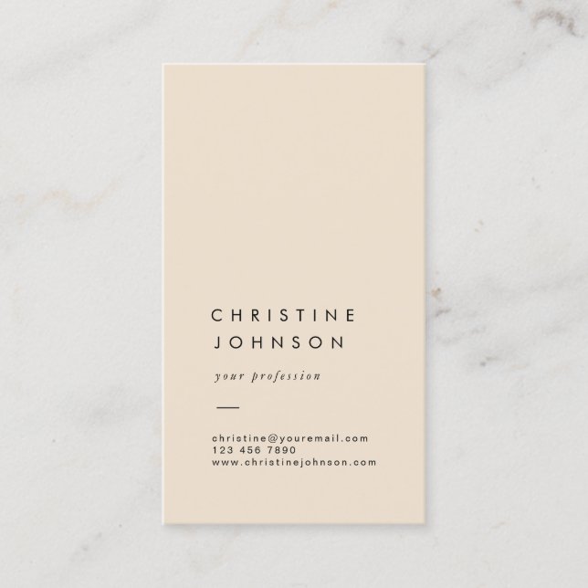 plain ivory business card (Front)