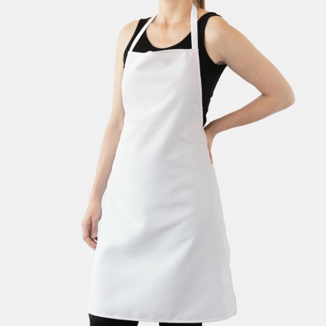 Plain Jane Solid White Apron (Insitu)