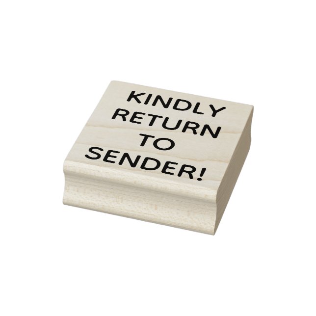 Plain "KINDLY RETURN TO SENDER!" Rubber Stamp (Stamp)