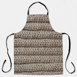Plain knitted fabric, brown texture. apron