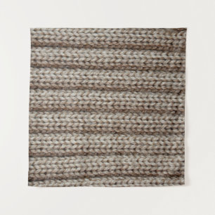 Plain knitted fabric, brown texture. tapestry