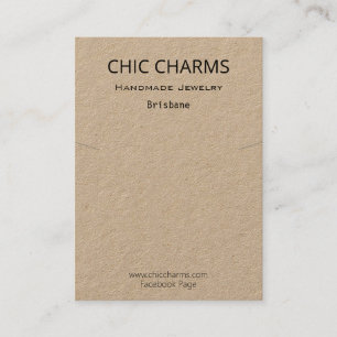 Plain Kraft Necklace Charm Pendant Holder Display Business Card