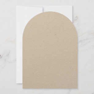 Plain Kraft Paper Arch Style Blank Sample Wedding Invitation