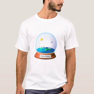 Plain land in a globe T-Shirt