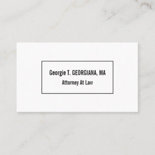 Plain, Law Professional Business Card
