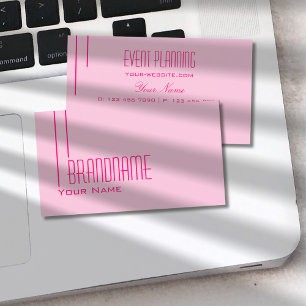 Plain Light Baby Pink Chic Simple and Professional Business Card