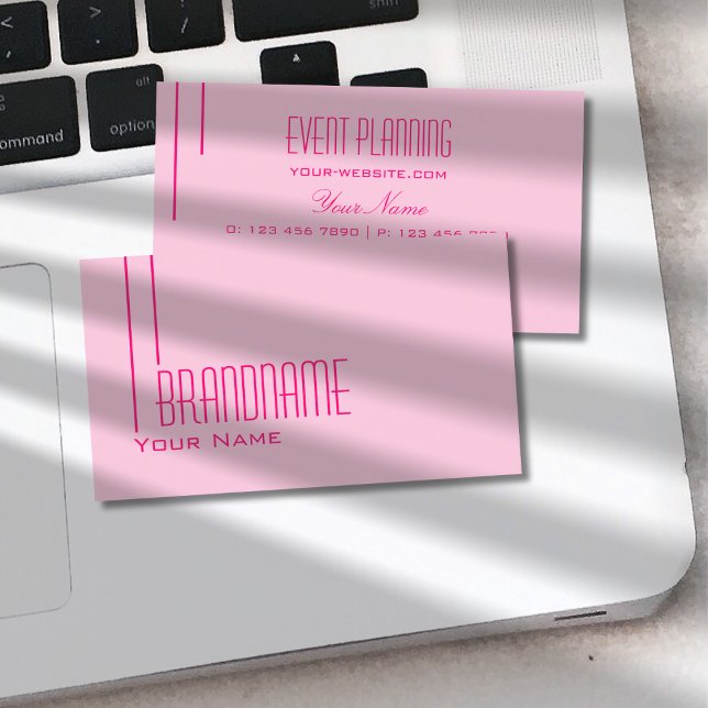 Plain Light Baby Pink Chic Simple and Professional Business Card (Creator Uploaded)