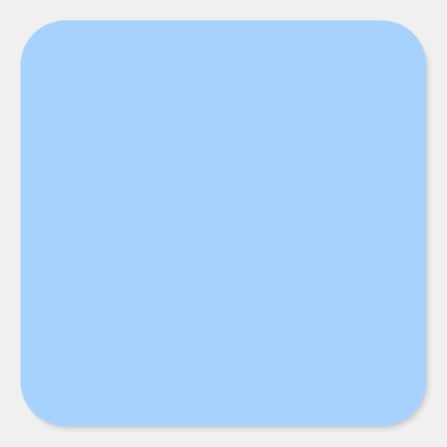 Plain Light Blue Background. Square Sticker (Front)