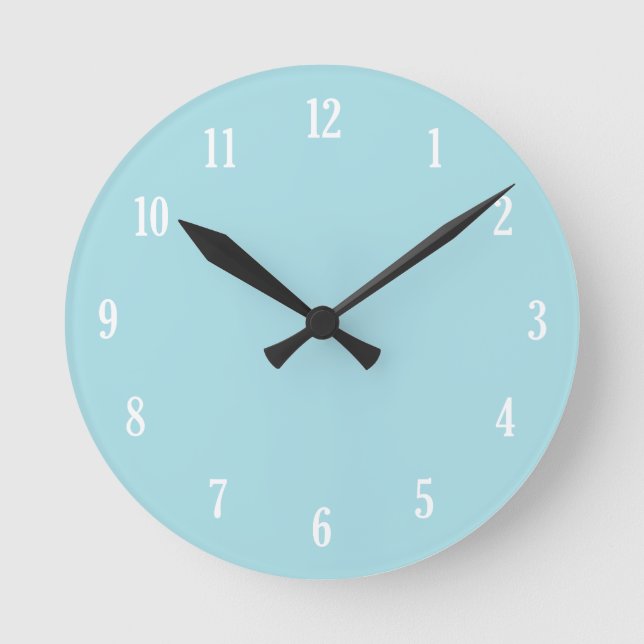 Plain light blue clock (Front)