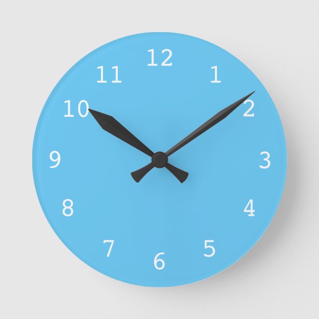Plain light blue clock (Front)