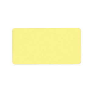 Plain light yellow solid background blank FFF892 Label