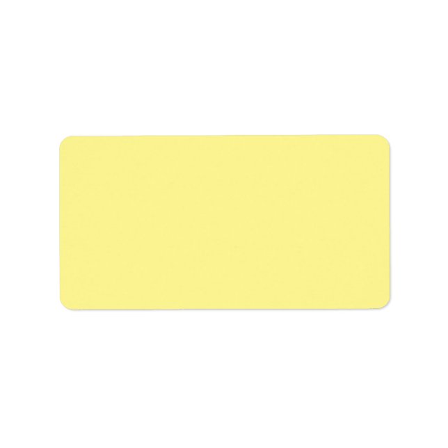 Plain light yellow solid background blank FFF892 Label (Front)