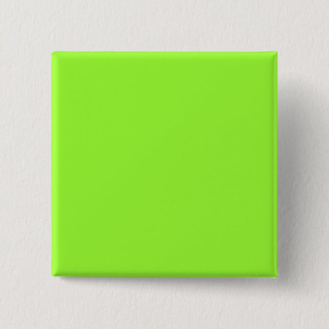Plain Lime Green Background. 15 Cm Square Badge (Front)