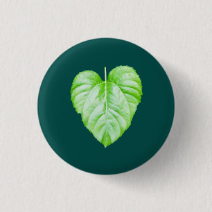 Plain lovely leaflet 3 cm round badge