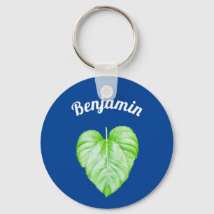 Plain lovely leaflet  key ring