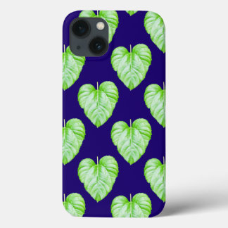 Plain lovely leaves iPhone 13 case