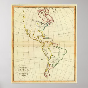Plain map America Poster