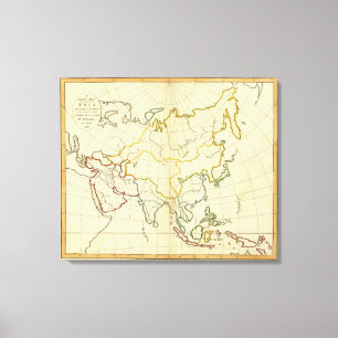 Plain map Asia Canvas Print