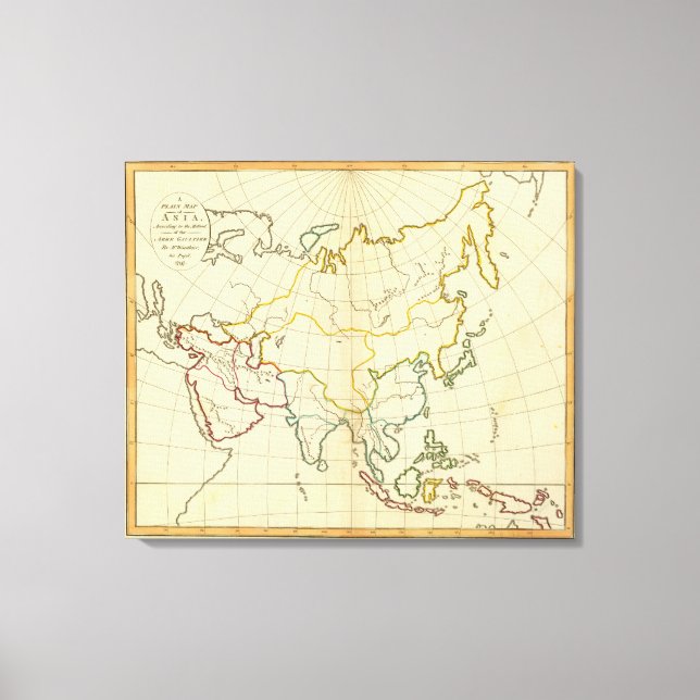 Plain map Asia Canvas Print (Front)