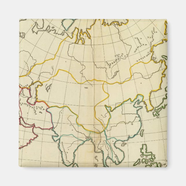 Plain map Asia Magnet (Front)