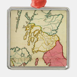 Plain map British Islands Metal Tree Decoration
