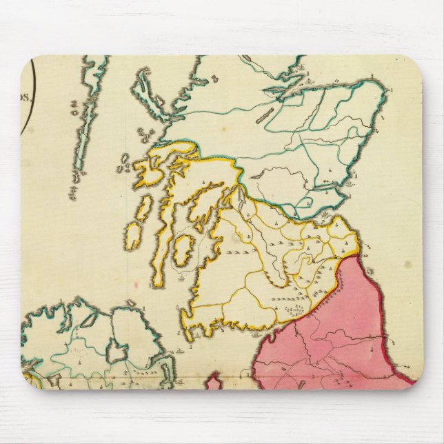 Plain map British Islands Mouse Mat (Front)