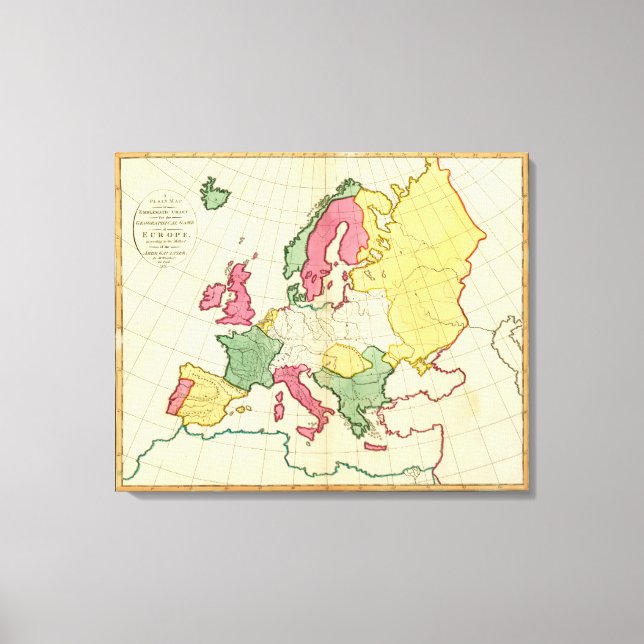 Plain map Europe Canvas Print (Front)