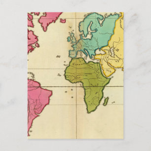 Plain map World Postcard