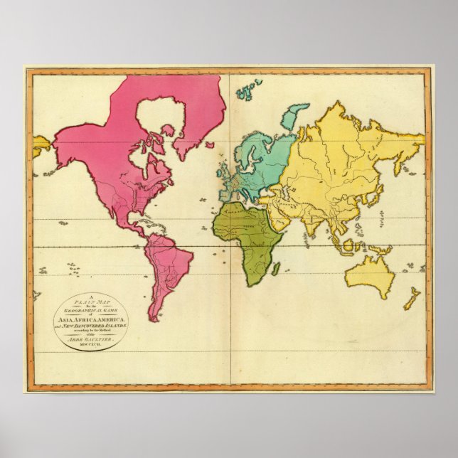 Plain map World Poster (Front)