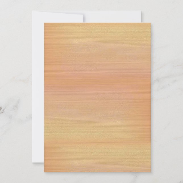Plain Maple Wood  Invitation (Front)
