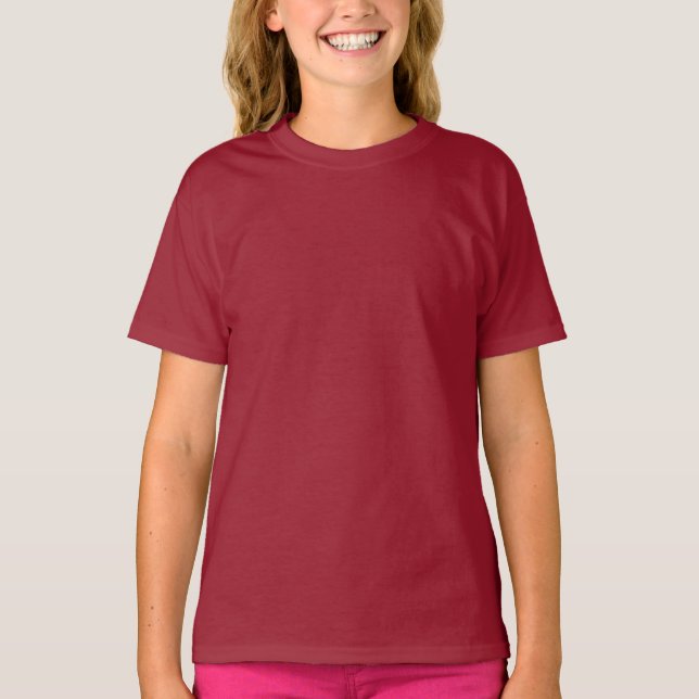 Plain Maroon Girls T-Shirt (Front)