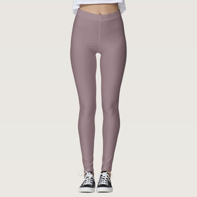 Plain Mauve Leggings (Front)