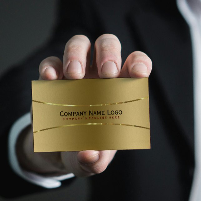 Plain Metallic Faux Gold Stainless Steel Look Business Card (Creator Uploaded)