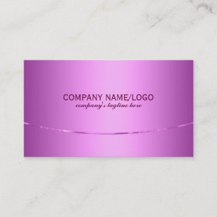 Plain Metallic Pink Brushed Aluminium Look Business Card