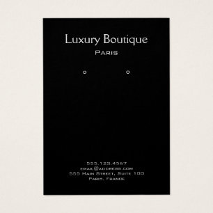 Plain Minimal Black   Jewelry Earring Display