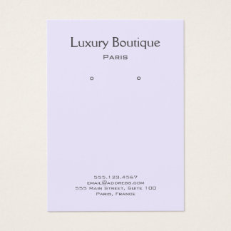 Plain Minimal  pale lilac Jewellery Earring Displa