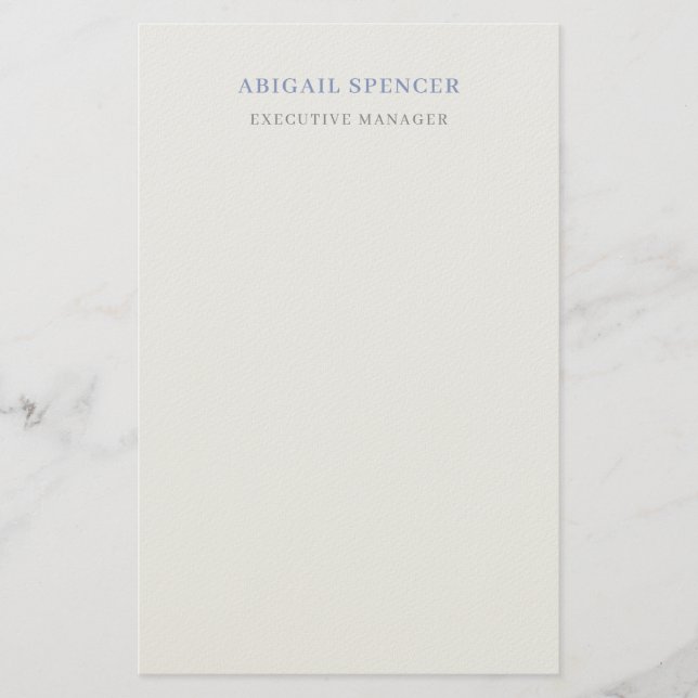 Plain Minimal Professional  Stationery (Front)