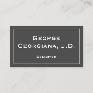 Plain & Minimal Solicitor Business Card
