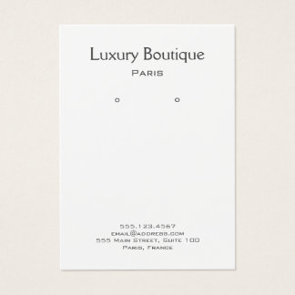 Plain Minimal white Jewelry Earring Display