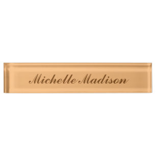 Plain Minimalist Modern Calligraphy  Nameplate