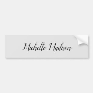 Plain Minimalist Modern Handwriting Calligraphy Bumper Sticker
