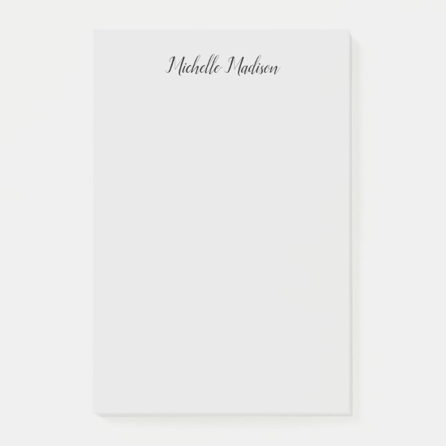Plain Minimalist Modern Handwriting Calligraphy Post-it Notes (Front)
