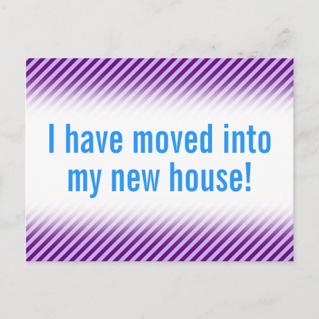 Plain & Minimalist New Home Postcard (Front)