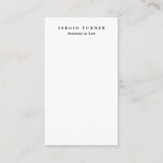 Plain Minimalist Professional Attorney at Law Enclosure Card